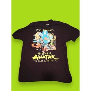Avatar The Last Airbender Katara Black Anime Graphic T-Shirt Men's Large New NWT
